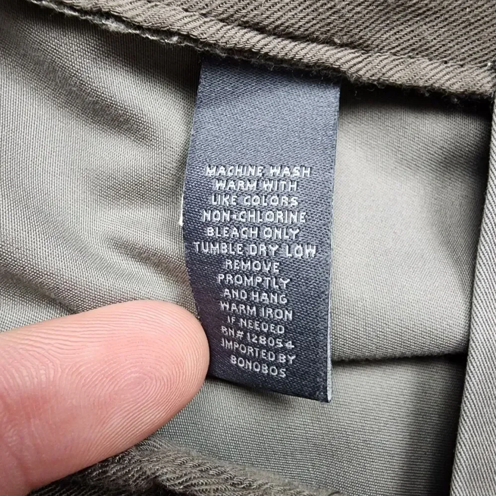 Bonobos Men’s Friday Pants Size 35x30 Gray Slim Fit Chino Style 100% Cotton